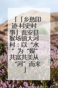 「乡愁印迹·村史村事」瓮安县猴场镇大河村：以“水”为“媒”共富共美从“河”而来
