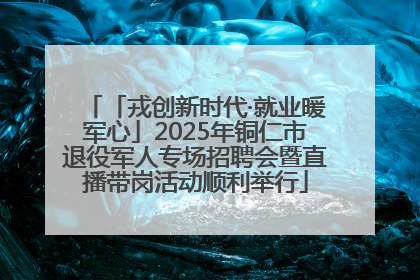 「戎创新时代·就业暖军心」2025年铜仁市退役军人专场招聘会暨直播带岗活动顺利举行
