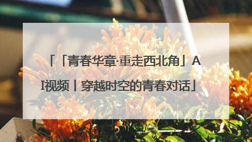 「青春华章·重走西北角」AI视频丨穿越时空的青春对话