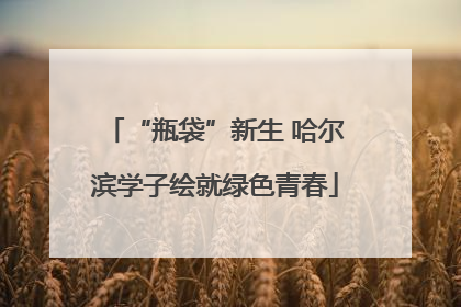 “瓶袋”新生 哈尔滨学子绘就绿色青春