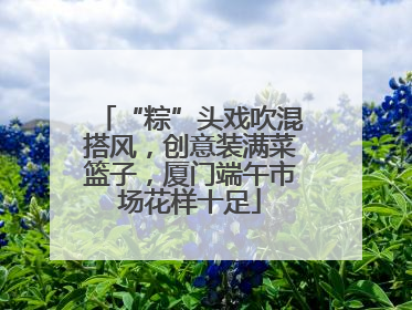 “粽”头戏吹混搭风，创意装满菜篮子，厦门端午市场花样十足