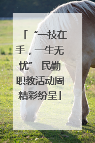 “一技在手，一生无忧” 民勤职教活动周精彩纷呈