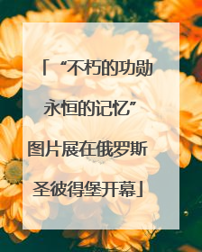 “不朽的功勋 永恒的记忆”图片展在俄罗斯圣彼得堡开幕