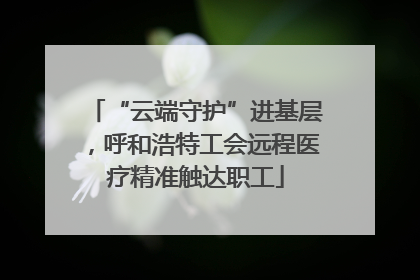 “云端守护”进基层，呼和浩特工会远程医疗精准触达职工