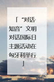 “对话·知音”文明对话国际日主题活动在匈牙利举行