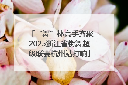 “舞”林高手齐聚 2025浙江省街舞超级联赛杭州站打响