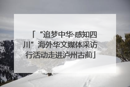“追梦中华·感知四川”海外华文媒体采访行活动走进泸州古蔺
