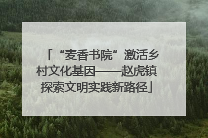 “麦香书院”激活乡村文化基因——赵虎镇探索文明实践新路径