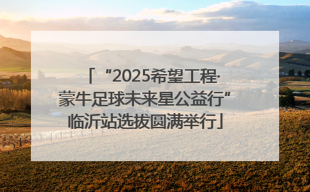 “2025希望工程·蒙牛足球未来星公益行”临沂站选拔圆满举行