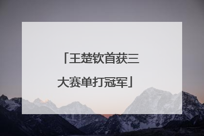 王楚钦首获三大赛单打冠军