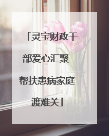 灵宝财政干部爱心汇聚 帮扶患病家庭渡难关