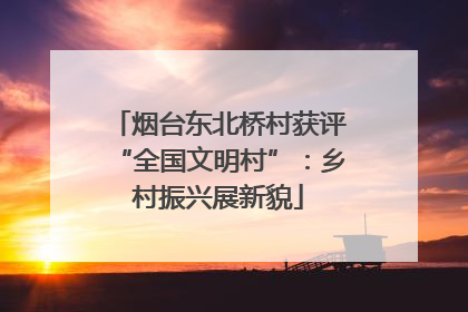 烟台东北桥村获评“全国文明村”：乡村振兴展新貌