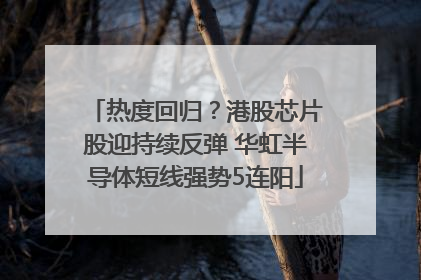 热度回归？港股芯片股迎持续反弹 华虹半导体短线强势5连阳