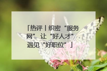 热评丨织密“服务网” 让“好人才”遇见“好职位”