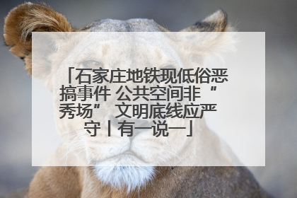 石家庄地铁现低俗恶搞事件 公共空间非“秀场” 文明底线应严守丨有一说一