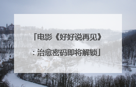 电影《好好说再见》：治愈密码即将解锁