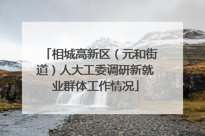 相城高新区（元和街道）人大工委调研新就业群体工作情况