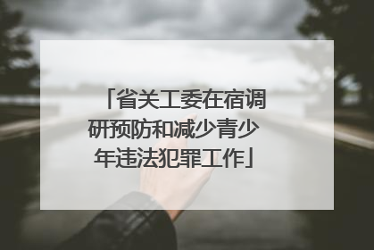 省关工委在宿调研预防和减少青少年违法犯罪工作