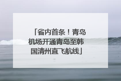 省内首条！青岛机场开通青岛至韩国清州直飞航线
