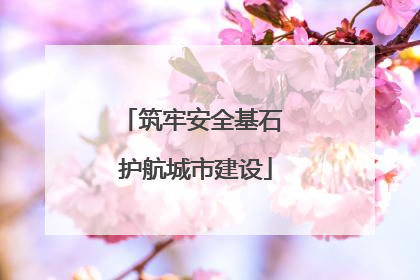 筑牢安全基石 护航城市建设