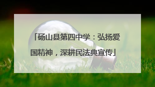 砀山县第四中学：弘扬爱国精神，深耕民法典宣传