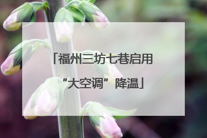 福州三坊七巷启用“大空调”降温