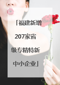 福建新增207家省级专精特新中小企业