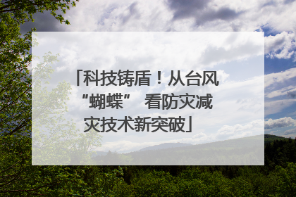 科技铸盾！从台风“蝴蝶” 看防灾减灾技术新突破