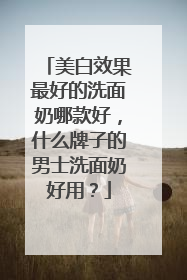 美白效果最好的洗面奶哪款好，什么牌子的男士洗面奶好用？