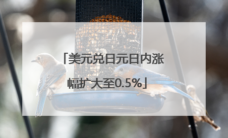 美元兑日元日内涨幅扩大至0.5%