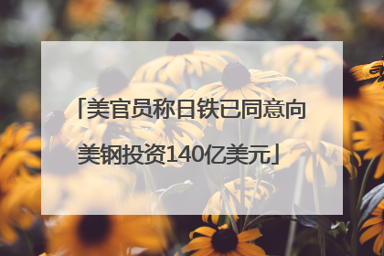 美官员称日铁已同意向美钢投资140亿美元