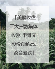 美股收盘：三大指数集体收涨 甲骨文股价创新高、波音暴跌