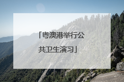 粤澳港举行公共卫生演习