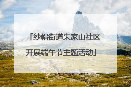 纱帽街道朱家山社区开展端午节主题活动