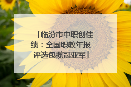 临汾市中职创佳绩：全国职教年报评选包揽冠亚军