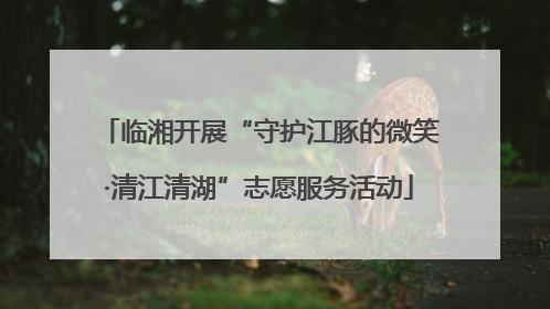 临湘开展“守护江豚的微笑·清江清湖”志愿服务活动