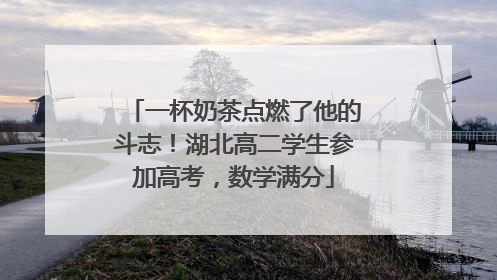 一杯奶茶点燃了他的斗志！湖北高二学生参加高考，数学满分