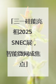 三一硅能亮相2025 SNEC展，智能微网成焦点