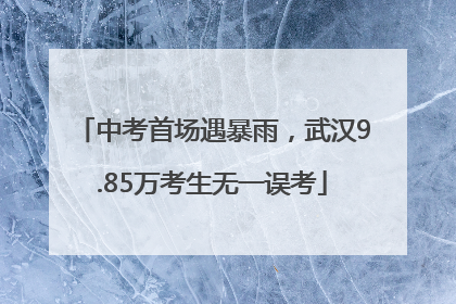 中考首场遇暴雨，武汉9.85万考生无一误考