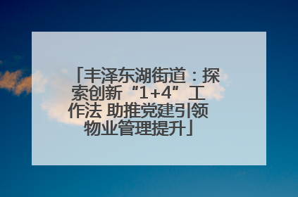 丰泽东湖街道：探索创新“1+4”工作法 助推党建引领物业管理提升