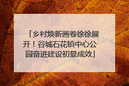 乡村焕新画卷徐徐展开！谷城石花镇中心公园奋进建设初显成效