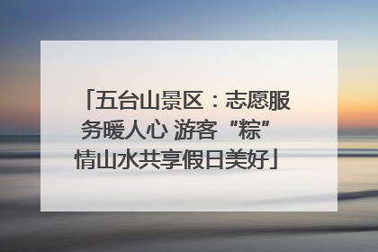 五台山景区：志愿服务暖人心 游客“粽”情山水共享假日美好