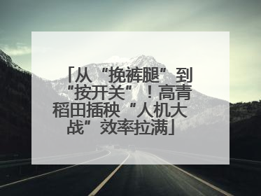 从“挽裤腿”到“按开关”！高青稻田插秧“人机大战”效率拉满