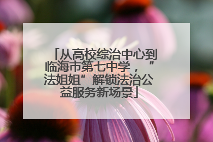 从高校综治中心到临海市第七中学，“法姐姐”解锁法治公益服务新场景