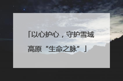 以心护心，守护雪域高原“生命之脉”