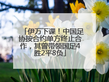 伊万下课！中国足协按合约单方终止合作，其曾带领国足4胜2平8负
