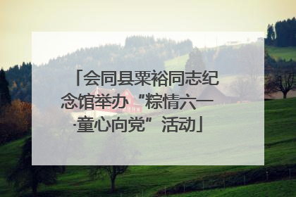 会同县粟裕同志纪念馆举办“粽情六一·童心向党”活动