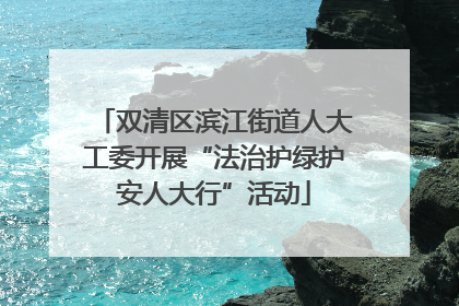 双清区滨江街道人大工委开展“法治护绿护安人大行”活动