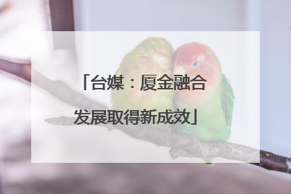 台媒：厦金融合发展取得新成效