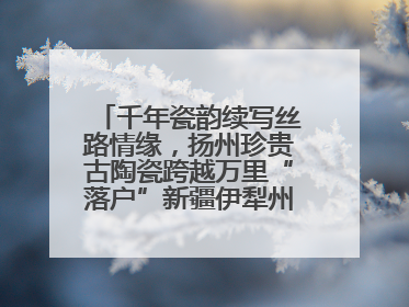 千年瓷韵续写丝路情缘，扬州珍贵古陶瓷跨越万里“落户”新疆伊犁州博物馆